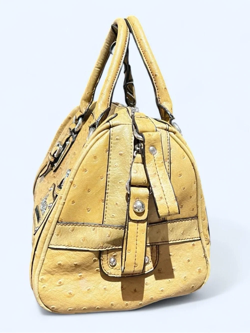Guess satchel ostrich